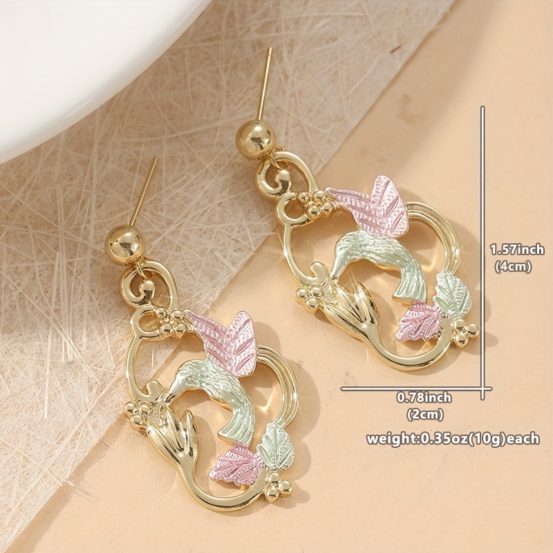 Vintage Leaf Carved Post Earrings, Golden Classic for Christmas